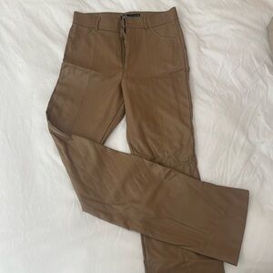 Zara Faux Leather Bootcut Pants